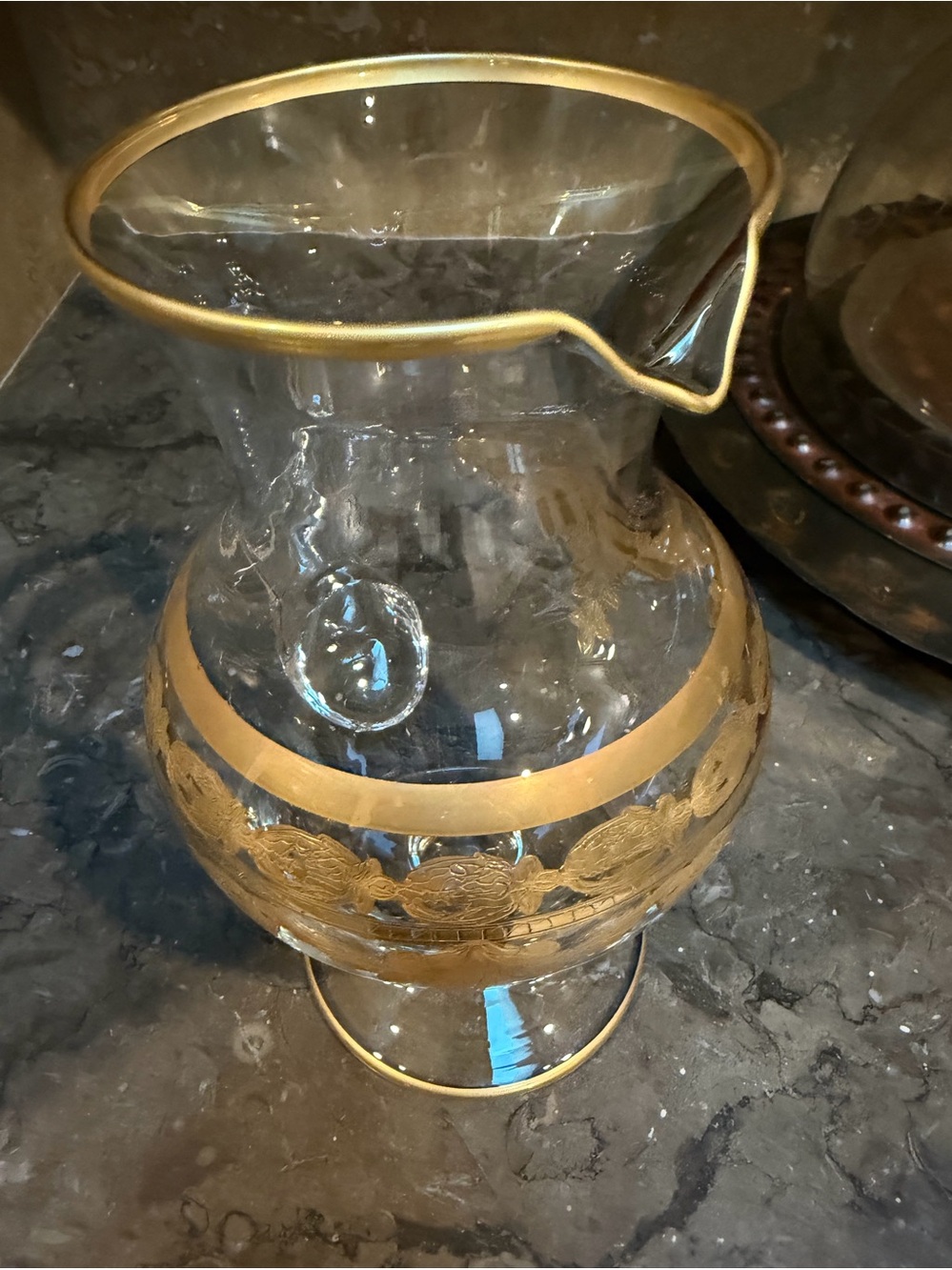 Arte Italica Rare Vetro Gold pitcher - Picture 3 of 11